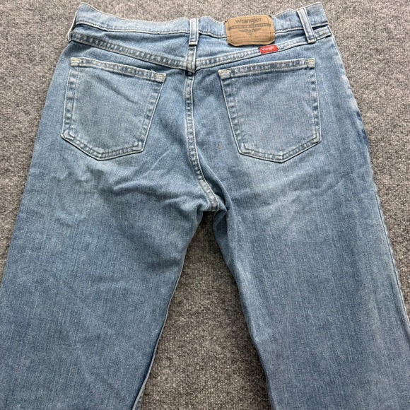 Wrangler Premium Jeans Men's 30x30 Light Wash Straight Fit Denim Casual Pants - Picture 6 of 10
